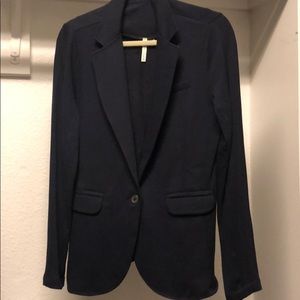 NWOT blue cotton comfy stretch blazer L